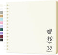 Scrapbook 8x8 Inch DIY Scrapbook Album Hardcover Kraft Paper 40 pages/20 sheets by Hiwhy