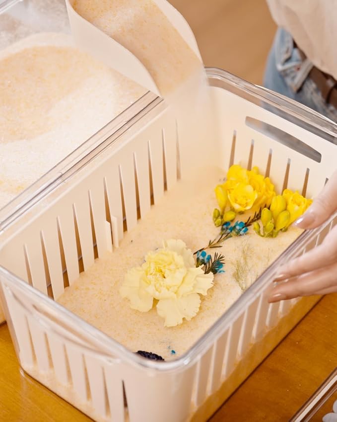 wisedry 10L Silica Gel Flower Drying Box, One Step Retrieve Dried Flowers - Image 2