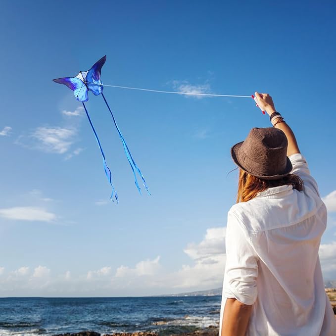 Butterfly Kites for Kids and Adults, 300ft String Handle Included - Image 3