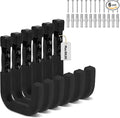 SEDY 6-Piece Heavy Duty Garage Storage Hooks, Wall Mount J Utility Hooks Holds 88 LB, Large Metal Utility, Garage Storage Ladders for Bikes, Garden Tools