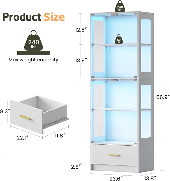 Lamtor 67" Display Cabinet - Image 2
