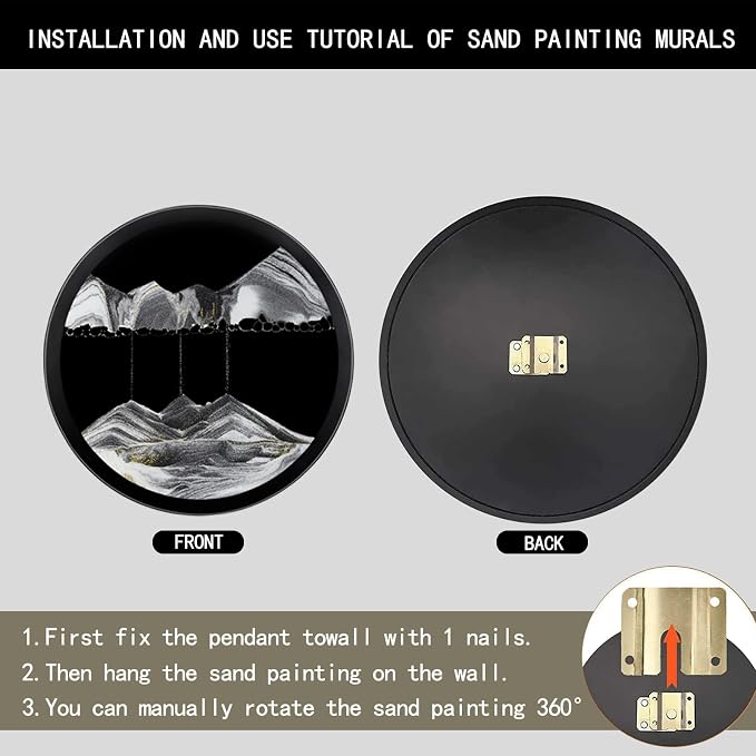 17.3" Moving Sand Art, 3D Sand Art Pictures Deep Sea Sandscape Living Room - Image 5