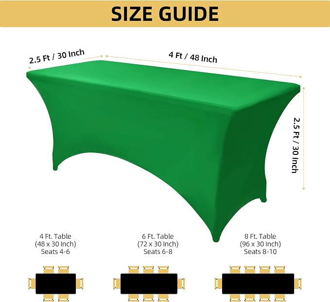 2-Pack 4ft Spandex Table Covers - Image 4