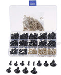 190 PCS 5mm-14mm Solid Black Eyes by CCINEE