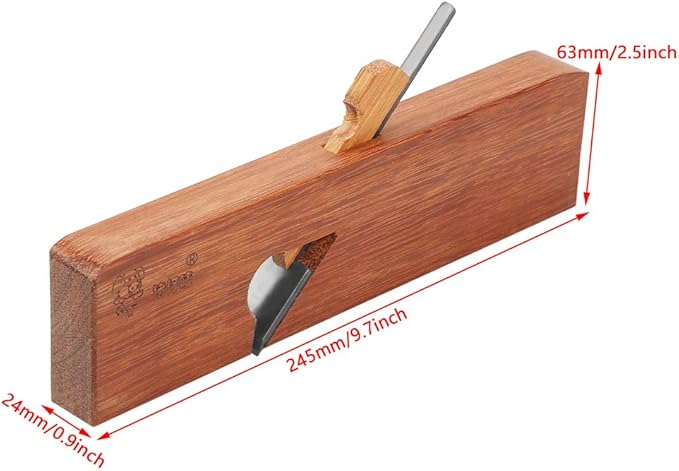Hand Plane, Rosewood Cable-line Woodworking Plane Carpenter Planer Wood Cutting Tool Perfect for Woodworking Trimming Wood Planing Surface Smoothing 9.7 * 2.5 * 0.9in