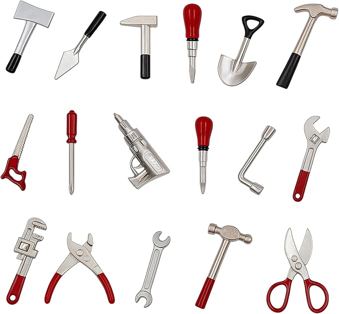 17PCS 1:12 Miniature Doll House Tools Metal Home Repair Multi-Tool Model Set Fun by Galaoma