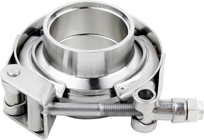 2 inch V Band Clamp - 2 sets of Quick Release Vband Exhaust Clamp with Flange Stainless Steel for Automotive exhaust system, turbocharger, downpipe and mufflers (2" - 2 Pack)