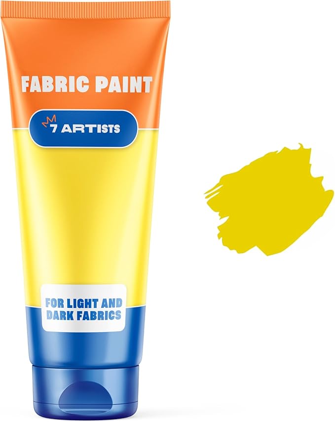 Light Yellow Fabric Paint 2 fl. oz – Permanent Fabric Paint Yellow by 7+Artists