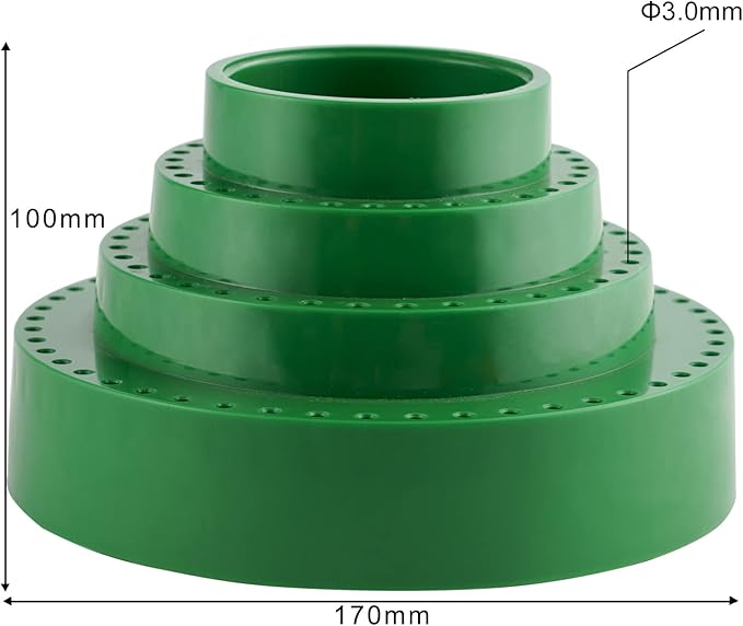 DZQ Rotating Bur Holder 116 Holes,Rotary Tool Holder 1/8"Diameter,Mandrel Drill Holder 360 Degree Rotating,for Drill Home and Garage Tool Accessories(Green)