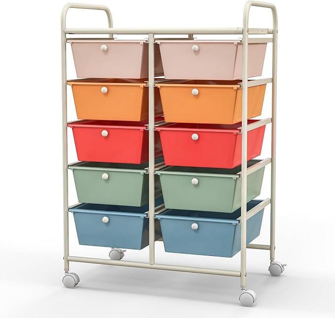 BECOMFORT 10-Drawer Rolling Cart by BECOMFORT