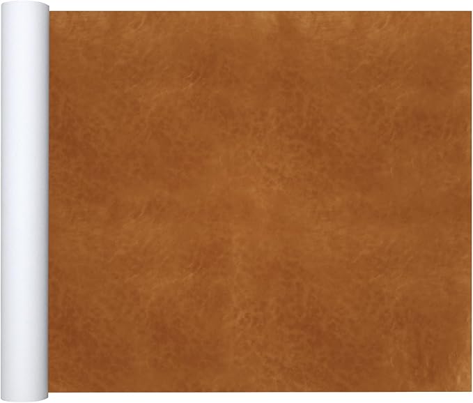 Leather Repair Patch Leather Repair Tape Self-Adhesive Cuttable Vinyl Leather Repair Kit for Couches Sofa Car Seat Furniture Cabinets Chair (Brown, 17.3 X 78.7 inch)