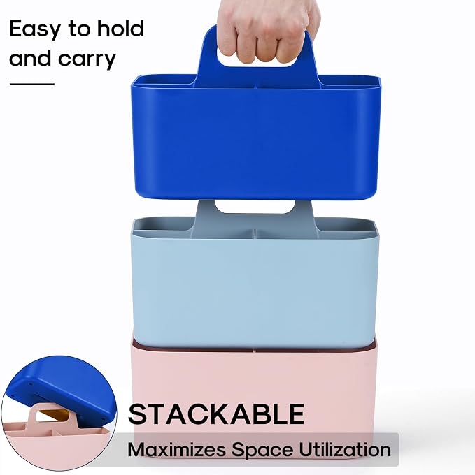 Multiuse Caddy Organizer with Handle, Portable Plastic Tote Bin - Image 6