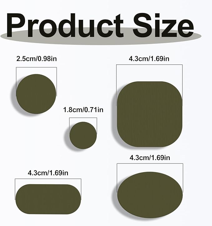 45PCS Nylon Repair Patch Self-Adhesive Pre-Cut Fabric Patch Down Jacket Repair Patches for Puffer Jackets Tenacious Tape Polyester Waterproof Lightweight Tent Repair Patch for Clothes Bag(Army Green)