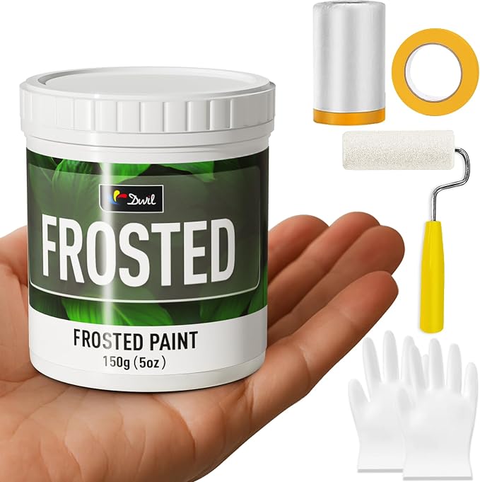 DWIL Frosted Glass Paint, 5oz Window Privacy Paint, Waterproof Frosted Glass by DWILPAINT