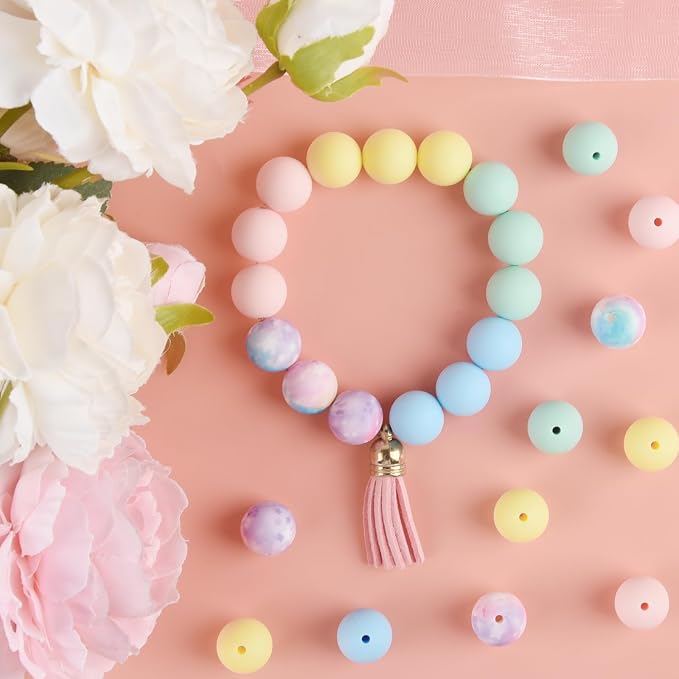 ASTARON 100 Pcs 15mm Silicone Beads - Image 4