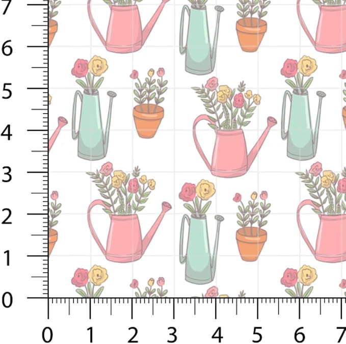 Patchwork Fabric Panel 100x155 cm, 100% Cotton Satin, 6 Coordinated Floral - Image 4
