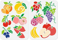 2pcs 11.69"x8.27" Fruit Wall Stencil Templates, Lemon Grape DIY Home Decor by Doodlream