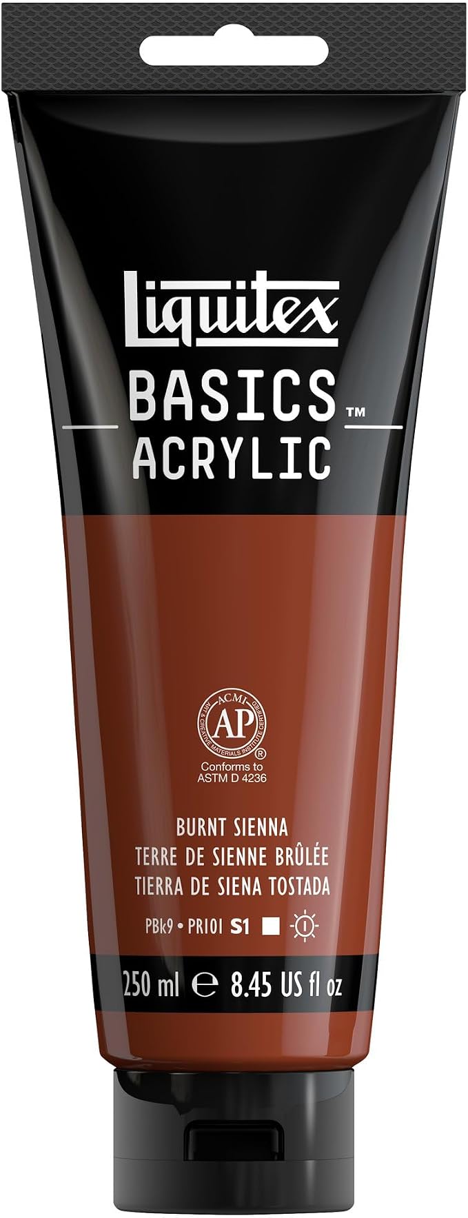 Liquitex BASICS Acrylic Paint, 250ml Tube, Burnt Sienna by Liquitex