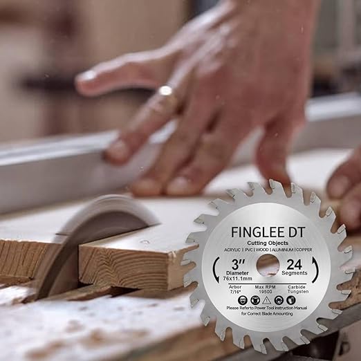 Wood Saw Blade TCT Circular Cutting Blade for Woodworking (3 inch （24T/11.1MM）)