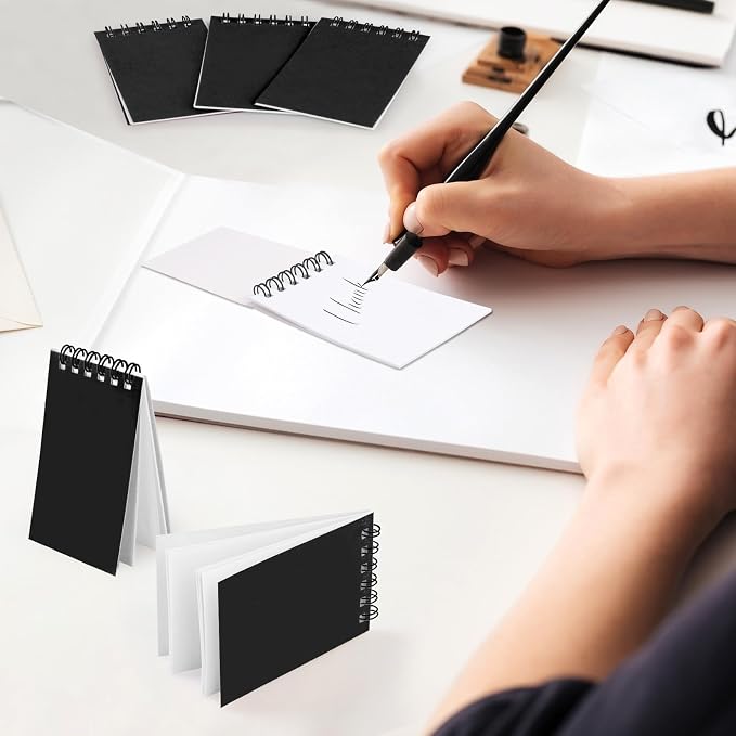 12 Pack Mini Pocket Notebooks Black Mini Spiral Notebooks - Image 4