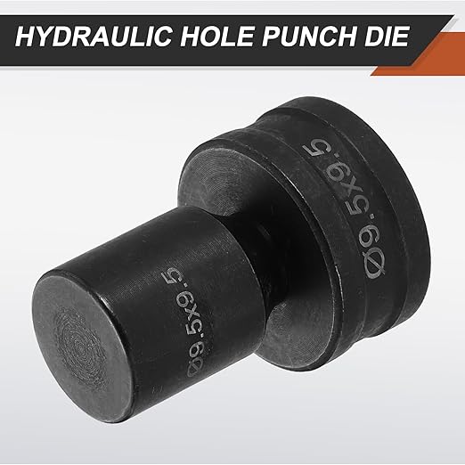 HARFINGTON Hydraulic Hole Punch Die 9.5x9.5mm Square Hole 40Cr Steel Electric Punching Kit for CH70 Electric Punching Machine, Black