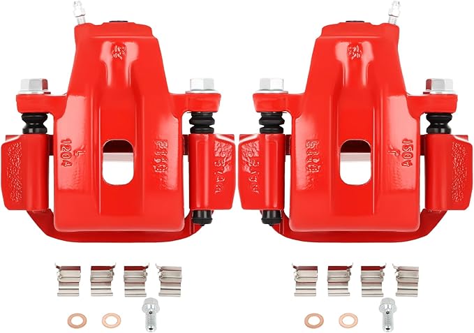 SCITOO Rear Left+Right Brake Calipers With Bracket 19B3277 19B3276 Red Compatible For Toyota For Sequoia 2008-2015 For Toyota For Tundra 2007-2015