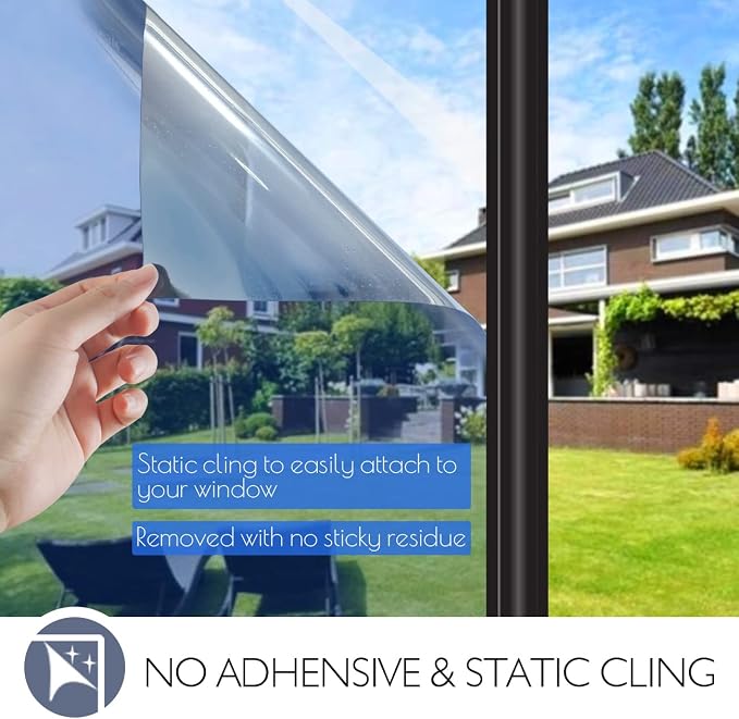 HIDBEA One Way Privacy Window Film, Daytime Mirror Reflective Heat Control UV - Image 5