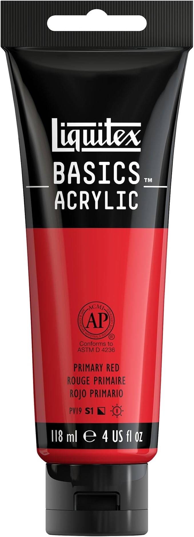 Liquitex BASICS Acrylic Paint, 118ml Tube, Primary Red by Liquitex