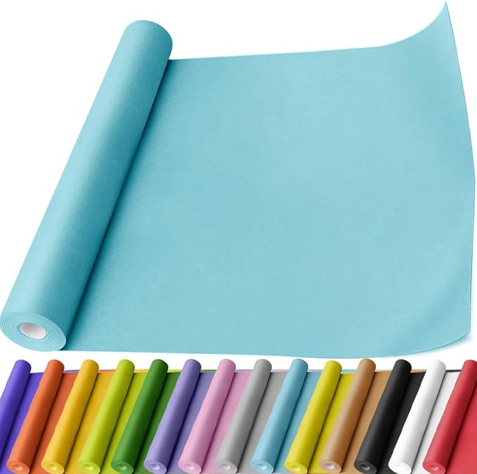 PerkHomy Light Blue Kraft Paper Roll 17.5" x 760" by PerkHomy