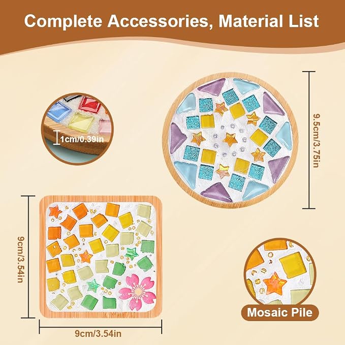 Adboros 8 Sets DIY Glass Mosaic Tiles - Image 3