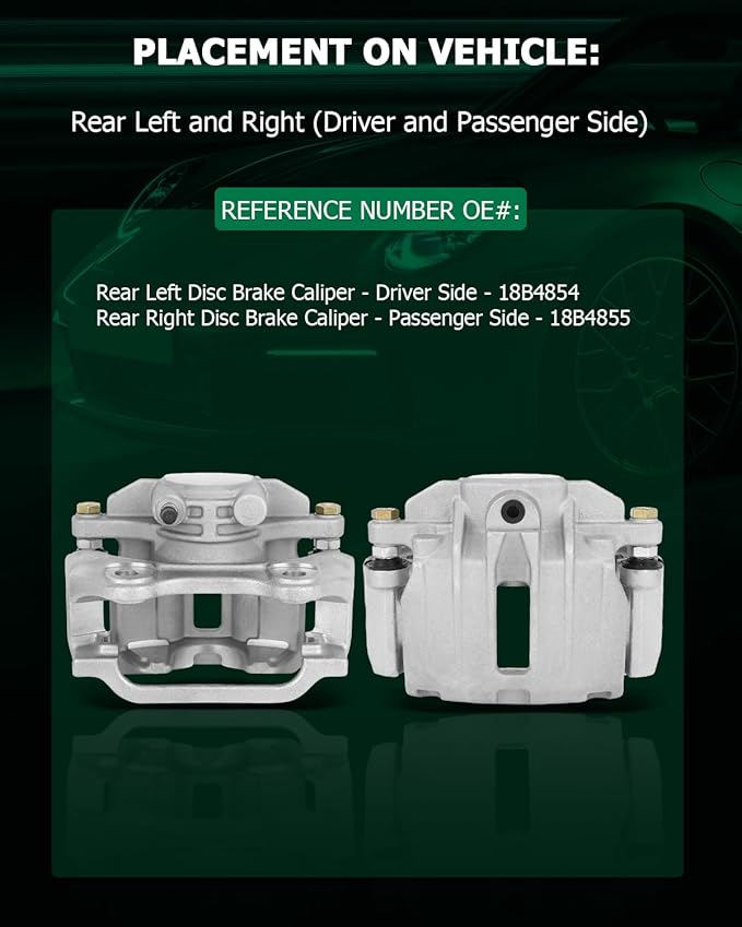SCITOO 18B4854 18B4855 Disc Brake Calipers Assembly with Bracket Fit For Cadillac DeVille/DTS,For Chevrolet Silverado 1500 / Silverado 1500 Classic,For GMC Sierra 1500 / Sierra 1500 Classic