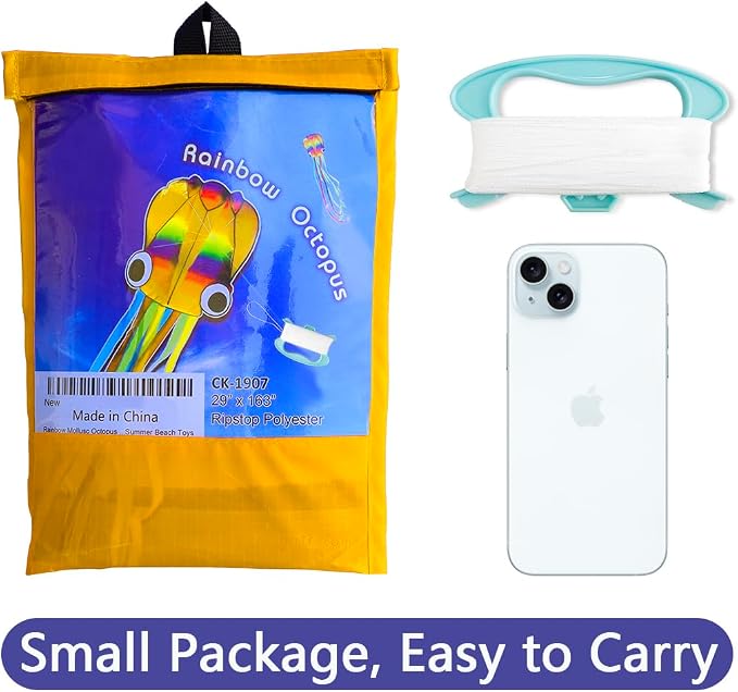 Honbo Rainbow Soft Octopus Kite - Image 2