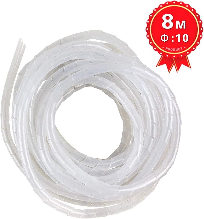 26Ft XHF 3/8" Clear Spiral Cable Wrap 10mm Cord - Image 6