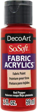DecoArt SoSoft Fabric Acrylic Paint 2oz-Red Pepper by DecoArtAcrylicPaintCraftSupplies