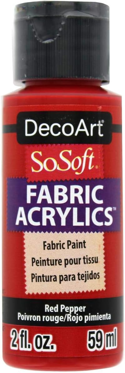 DecoArt SoSoft Fabric Acrylic Paint 2oz-Red Pepper by DecoArtAcrylicPaintCraftSupplies