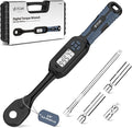 3/8 Torque Wrench Digital (5.02-99.6 Ft.Lb）±2 % Accuracy Digital Spark Plug Socket & Tire Inch Pound Torque Wrench 3/8 Drive with Buzzer and LED Flash Notification Track Mode for Moto Auto Car