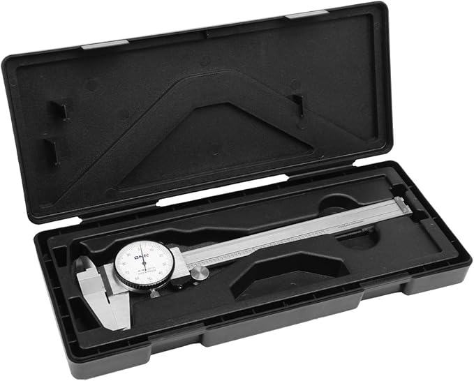 DNA Motoring TOOLS-00055 Premium-Grade Stainless Steel Dial Caliper, 6 Inch, Shockproof Measuring Micrometer w/Lockable Head