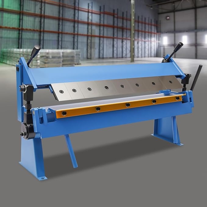 24" Pan and Box Brake Sheet Metal Precision, Industrial Box Metal Brake, 0-135° Sheet Metal Bending Brake Industrial Precision Pan Metal Hand Brake Desktop for Copper Plate, Aluminum Plate
