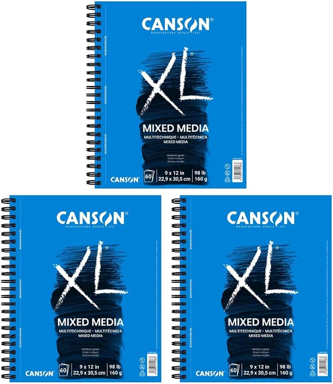 Canson XL Series Mixed Media Pad 9" x 12", 60 Sheets/Pad by Canson