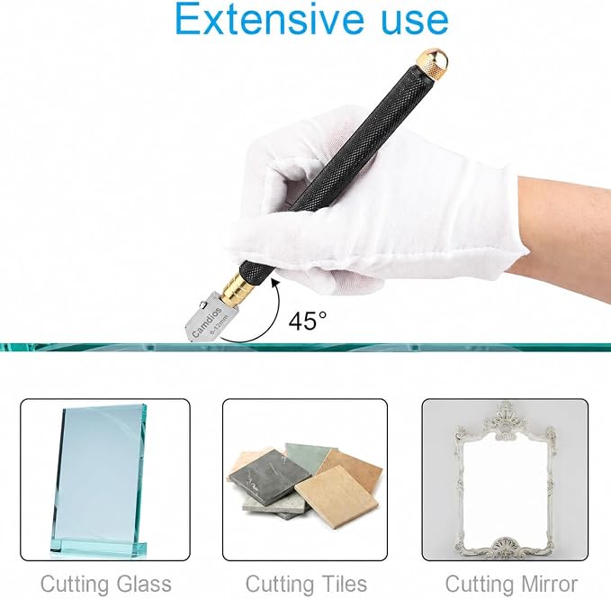 Glass Cutter 2mm-20mm, Upgrade Glass Cutter Tool, Pencil Style Oil Feed Carbide - Image 6
