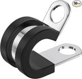 50 PCS 3/16 Inch Cable Clamps - 304 Stainless Steel, Insulated, Hose, Pipe, Sturdy, Wire Clamps