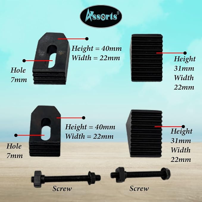 Assorts M6 Clamp Kit Set (6 mm) suitable for 3" (75mm) & 4" (100 mm) Rotary Table