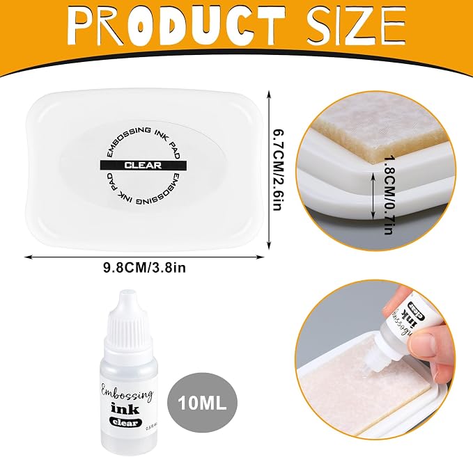 ForraFun 2 Pack 4 Inch Clear Embossing Ink Pad - Image 2