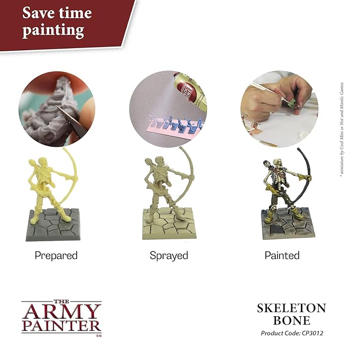 The Army Painter Colour Primer Skeleton Bone, 400 mL Acrylic Spray Primer - Image 2