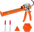 Holothurian Caulking Gun, Caulk Gun No Drip,Sealant Finishing Tool Grout Scraper for Kitchen Bathroom Window Sink Joint, 1/10 Gallon Cartridge, 20:1 Thrust Ratio