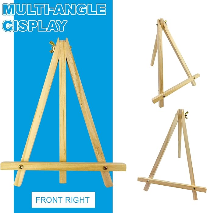 6 Pack 9 Inch Wood Easels, Table Top Easels - Image 4