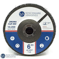 Benchmark Abrasives 6" x 7/8" Premium High Density Jumbo Zirconia Type 29 Flap Discs for Angle Grinder, 6 Inch Sanding Discs, Finishing, Deburring, Rust Removal - (10 Pack) 60 Grit