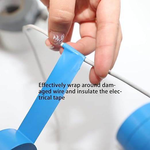 QILIMA Electrical Tape 10 Pack 3/4-Inch by 60 Feet,Lead-Free Flame Retardant Electrical Tape, Adhesive for General Home Vehicle Auto Car Power Circuit Wiring Blue (130mic)