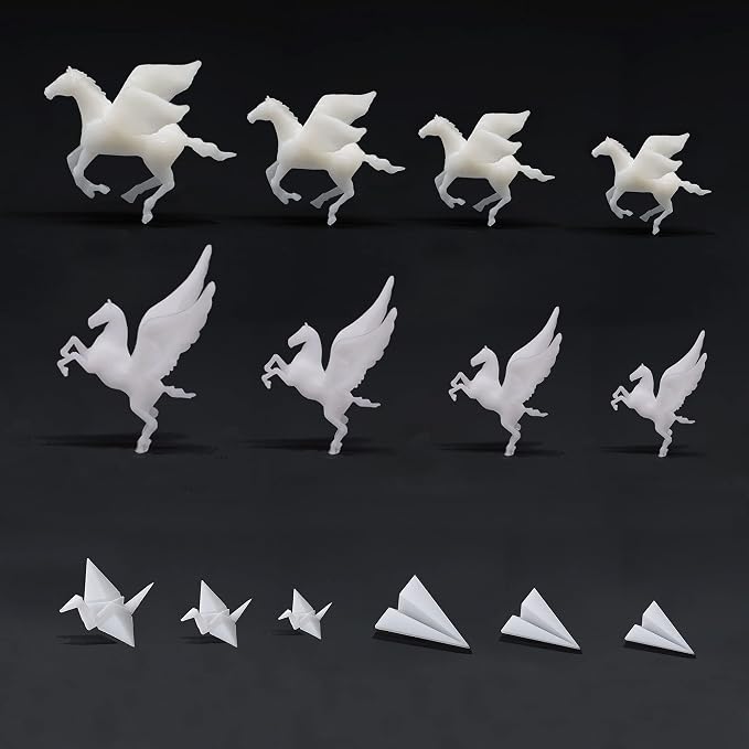 Woohome 14 PCS 3D Resin Mould Filler Mini Horse Paper Crane Paper Airplane by Woohome