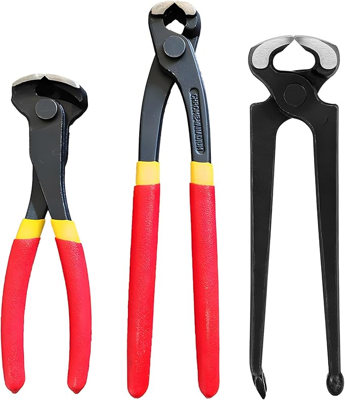 3PCS Nail Puller Set, 7 inch End Cutting Pliers, 8 inch Carpenter's Pincers, 9 inch End Cutting Nippers,nail puller set, end cutting pliers, carpenter's pincers, wire cutting tools